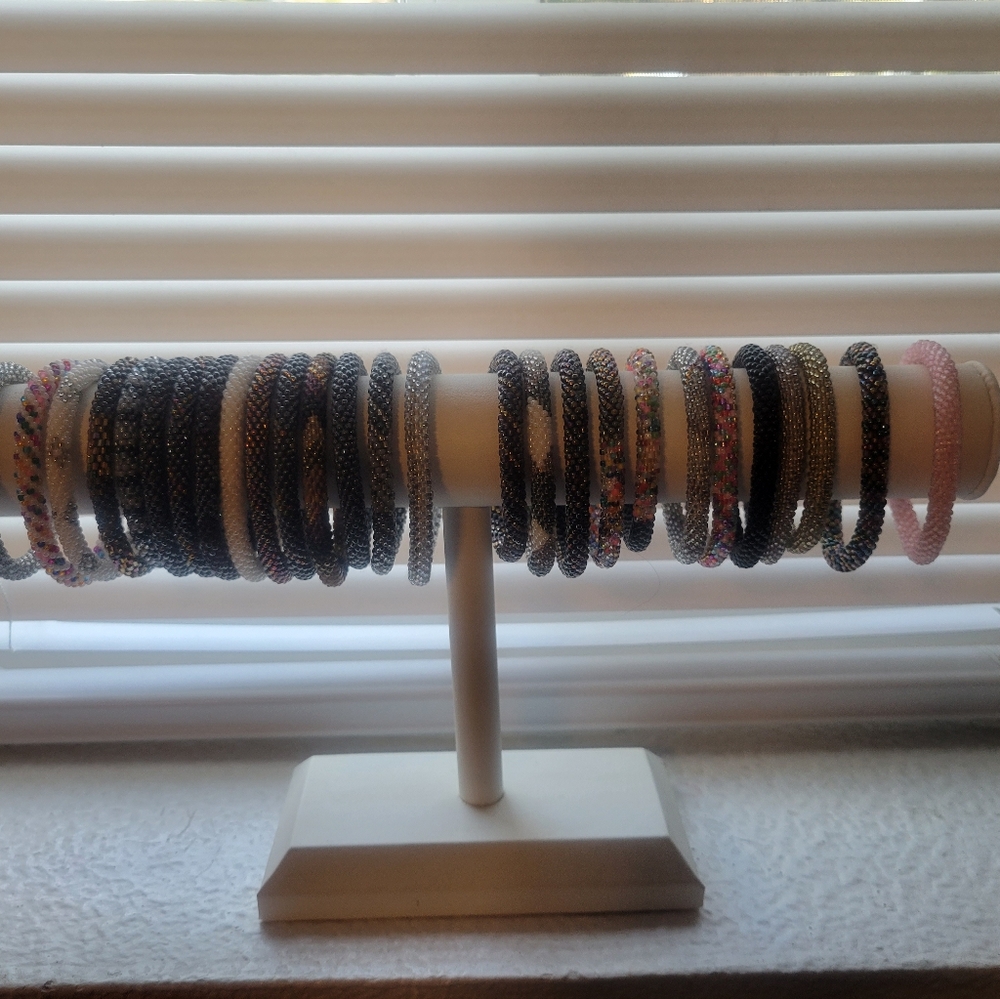 SASHKA/CO Bracelets (25) & White Stand